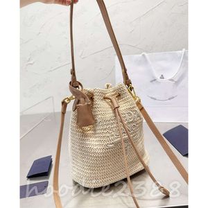 2024 Top Designer bag Fashion women's straw bag Bucket bag Nylon shoulder bag Hobo Chain Handbag Designer Slant women's small tote bag