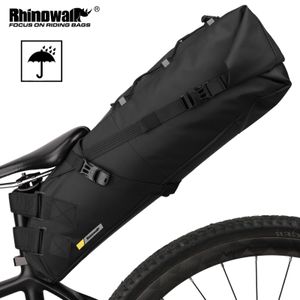 Panniers Sacos Rhinowalk Bicicleta Saddle Bag À Prova D 'Água MTB Road Bicicleta 13L Grande Capacidade Ciclismo Foldabe Cauda Tronco Traseiro Acessórios 230925