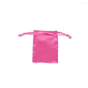 Jewelry Pouches 500pcs Small Drawstring Bags Satin Wholesale 5" 7" Gift With Custom 1 Color Logo DHL Include