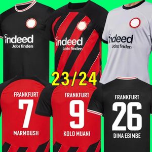 23 24 Eintracht Frankfurt Futbol Formaları M.Gotze Ev Uzakta Jersey Kostik Sow Klammers Kamada Hinteregger 2023 2024 Üçüncü 3. Erkekler Çocuk Kiti Futbol Gömlek Üniformaları