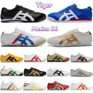 Tiger Mexico 66 Running Shoes Mulheres Homens Designers Canvas Sapatilhas Preto Branco Azul Vermelho Amarelo Bege Baixo Treinadores SLIP-ON Loafer Moda DHL