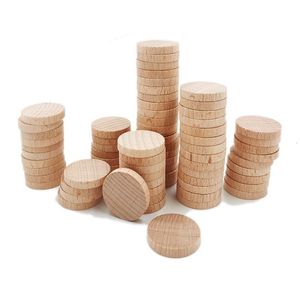 Arts and Crafts 50pcs Wood Circles for Crafts Unfinished Wooden Round Disc Cutouts Round Wood Coins for Arts Crafts Projects Board Game Pieces 230925