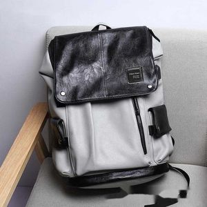 Mochila masculina tendência de moda masculina jovens estudantes lazer viagem prepúcio meninos computador saco de livro tendência 230815