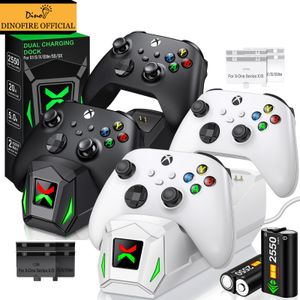 Weiteres Zubehör Ladestation für Xbox One/Xbox One X/Xbox One S Controller-Ladegerät für Xbox Series X/Xbox Seires S mit 2 Akkus 230925