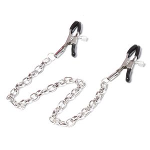 Giocattoli per adulti Morsetto per capezzoli in metallo con catena per donne Fetish al seno Labbra Clip per stimolazione Massaggiatore BDSM Bondage Prodotti del sesso 230925