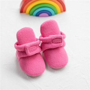 Boots Born Girls Winter Fleece Ankle Warm Baby Walking Shoes Toddler First Walkers Soft Sole Fur Snow Booties