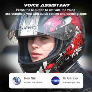 Walkie Talkie Fodsports FX8 AIR Helm-Intercom-Headset Motorrad Wasserdichtes Interphone Bluetooth 5.0 FM-Radio 3 Stereo-Soundeffekte HKD230925