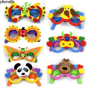 芸術と工芸品7pcs/lot.diy foam cartoon Glasses Craft Kits Craft Kindergarten Arts Crafts早期学習おもちゃ誕生日プレゼントパーティー