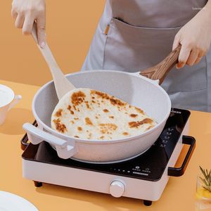 Pans Stone Non-Stick Pan Household Frying Cooking Induction Cooker Gas Stove Suitable Wok Griddle