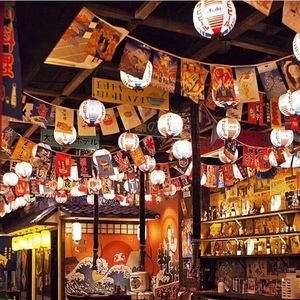 その他のイベントパーティーは、日本スタイルの小さな色の旗Genshin Impact Hanging Banner Restaurant Decoration Residential230925