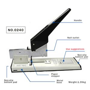 Staplers 1 box 2313 Staple Large Capacity Paper Binding Stapler Heavy Duty Bookbinding Stapling Hand Operated 0100 0240 230923