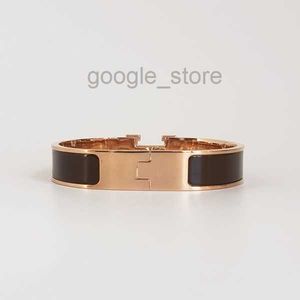 Klasyczna designerska bransoletka stalowa bransoletka luksusowa marka 18K Rose Gold Bracelets Kobiety szerokości 12 mm z BAG1CN