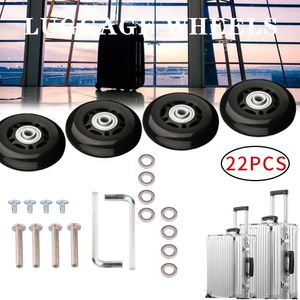 Çanta Parçaları Aksesuarları 22 PCS Set Bavul Tekerlek Dia40mm 50mm 60mm 60mm Bagaj Tekerlekleri Değiştirme Onarımı Accessorie Dayanıklı Sessiz Kaçarcılar 230925