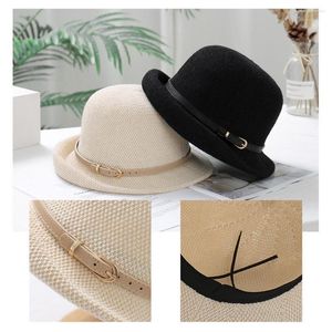 Wide Brim Hats Summer Sun Hat Curled Edge Lady Sunhat Round Gardening Bucket Cap