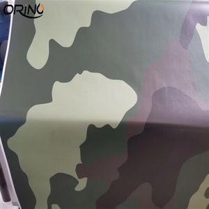 Pellicola per auto avvolgente in vinile mimetico Jumbo verde militare Adesivo adesivo fai-da-te Pellicola per rivestimento auto con bolle d'aria 302k