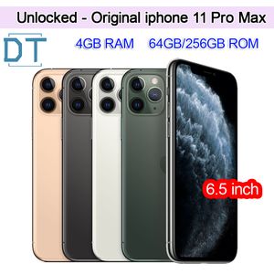 100 % Original Apple iPhone 11 Pro Max 6,5 Zoll, gebrauchtes echtes Super Retina XDR OLED Face ID A13 Bion ROM 64 GB 256 GB 4G entsperrtes Mobiltelefon, A+, ausgezeichneter Zustand