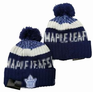 Doronto Fashion Maple Leafs Beanie Sticked Hats Sportlag Baseball Football Basketball Beanies Caps Women Men Pom Fashion Winter Top Caps Sport Knit Hatts