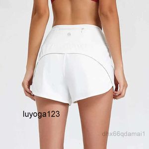 Lulu Shorts Yoga Outfit Ställer in Womens Sport Hoty Hot Casual Fitness Yoga Leggings Lady Girl Workout Gym Underwear Running With Zipper Pocket On the Back Nazfh