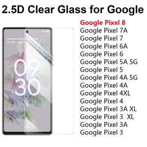 2.5D 0.33MM Clear Tempered Glass Phone Screen Protector for Google Pixel 8 7 7A 6A 6 5 5XL 5A 4 4A 4XL Pixel7 pixel6a 5G pixel8