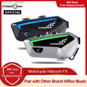 Walkie Talkie Motorcycle Intercom Bluetooth Helmet Zestaw słuchawkowy FreedConn FX 10 Riders Par Inne marki Motorbike Interphone Communicator HKD230925