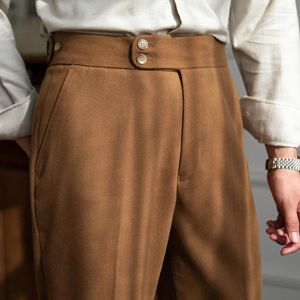 Herrenhose, hochwertige Hose für Herren, Büro, Herren, Business, Casual, britisches Social-Club-Outfit, Pantalones Hombre, 3 Farben