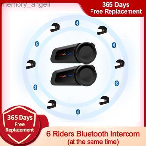 Walkie Talkie Maxto M2 6 Riders Bluetooth Motorcykelhjälm Intercom Radiohjälm vattentät interphone Kompatibilitet Vimoto Sena headset HKD230925