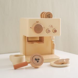 Kitchens Play Food Kids Wooden Montessori Toy Set Children's Coffee Machine Kitchen Toys Children Cosplay House Educational Gifts 230925