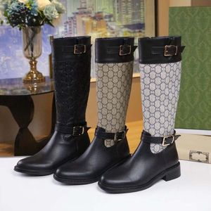 Modischer Damenstiefel, knielang, Damenstiefel, Knöchelstiefel, Designer-Martin-Stiefel für Damen, klassische Schuhe, modische Winter-Lederstiefel, grober Absatz, Damenschuhe