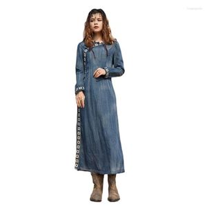 Ubranie etniczne azjatycka elegancka sukienka damska sukienka w stylu garnituru vintage niebieski kostium cheongsam oriemtal