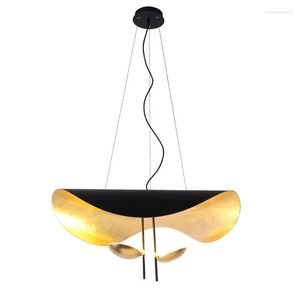 Pendant Lamps Nordic Art Flying Shuttle Hat LED Chandelier Kitchen Light Fixtures Penthouse Restaurant Hanging Home Decoration Indoor