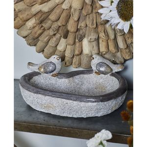 Vogelkäfige Indoor Outdoor Gartenskulptur mit Badeschale 230923