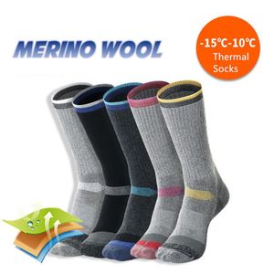 Equipamento de proteção Inverno Homens Mulheres Merino Lã Quente Meias de Esqui Térmica Snowboard Caminhadas Trekking Esportes Ao Ar Livre Andando Esqui Thermosocks 230925