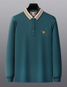 Hochwertiger legendärer Paul-Männer Herbst Neue Aktie gestickt mit langem Ärmel modisch fit Business Herren Polo-Shirt Größe M-4xl 13Splus