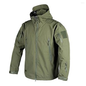 Herrjackor män våren Autumn Trench Coat Militär utomhus huva vindbrytare varm bergsklättring armé stridsjacka ropa hombre