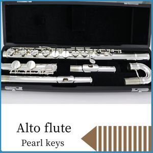 Alto Flute 16閉じたセルオフセットG CupronickelボディとC脚のある風楽器