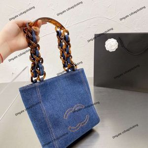 Fashion Shopping Handbag Designer Bag Store High Quality Jeans Capacity Large Tote Bag Luxury glass chain shoulder bag