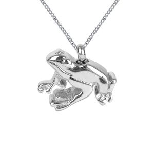 Cremation Jewelry Glossy Frog Urn Halsband Memorial Ash Keepsake Pendant med presentväska Tratt och Chain238k