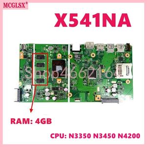 Moderbrädor X541NA med N3350 N3450 CPU 4G-RAM Notebook Mainboard för ASUS X541 X541N X541NA Laptop Motherboard 100% Testad OK 230925