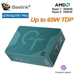 ミニPCS BEELINK GTR7 Pro Gaming Mini PC Ryzen 9 7940HS最大65W TDPサポートオーバークロックRyzen7 7840HS GTR7デスクトップミニコンピューター230925