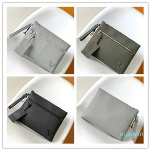 2023-Designer Luxury Leather Pochette iPad Clutch Back Men's Aerogram Läderväska plånböcker 7A Bästa kvalitet