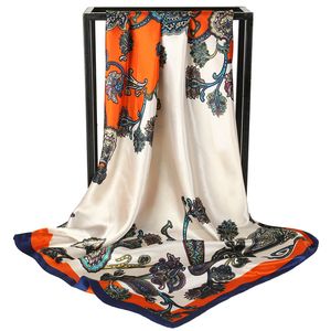 Designer Silk Scarf For Women Scarves Winter Fashion Ladies Gift 90x90cm