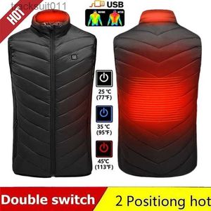 Coletes masculinos Venda Quente Colete Aquecido Homens USB Jaquetas Aquecidas Aquecimento Inteligente Roupas Térmicas Caça Inverno Moda Mulheres Casacos de Calor Quente S-8XL L230925