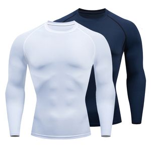 Men's T-Shirts Compression Running Shirts Men Dry Fit Fitness Gym Men's Rashguard T-shirts Football Workout Bodybuilding Stretchy Clothing 230925