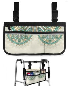 Сумки для хранения в богемном стиле с узором мандалы, этническая ретро-сумка для инвалидной коляски, подлокотник, боковой чехол для прогулочной рамы для электрического скутера