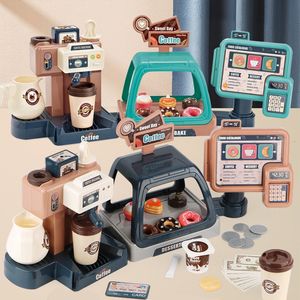 Kitchens Play Food Children Electrical Coffee Machine Set Shopping Cash Register Pretend House Simulation Bread Cake Toy for Girl Boy Kid 230925
