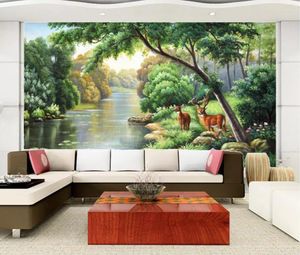 Wallpapers Powallpaper Custom Stereoscopic Hand-painted European Park For Living Room Paintings Wallpaper