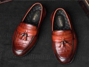 Luxury Men039s Scarpe da lavoro Scarpe eleganti in vera pelle da uomo Mocassini di qualità Mocassini morbidi8436895