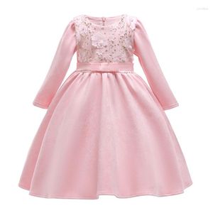 Theme Costume Baby Pink Princess Skirt For Girl Dresses Party Wear Long Sleeve Tutu Birthday Outfits Christmas Cosplay