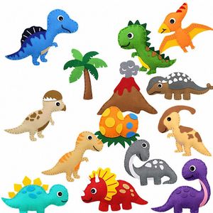 Arts and Crafts Animals Dinosaur Craft Kit Forest Creatures DIY Sewing Felt Plush Animals For Kids Beginners Educational Sewing Set Kids Art Toy 230925