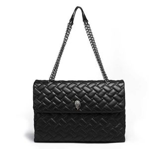 Bolsa feminina do Reino Unido Lingge Chain Crossbody Bolsa Coruja Pássaro Cabeça Bolsa de Ombro Bolsa Grande 230925